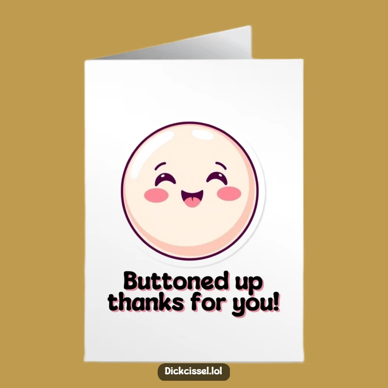 Free Printable Thank You Card: Candy Button Nod - Funny Downloadable