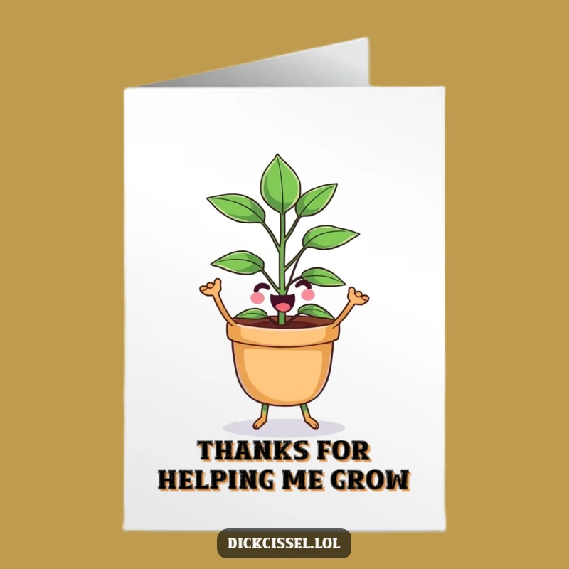 Free Printable Dancing Plant Thank You Card: Funny Joyful, Downloadable
