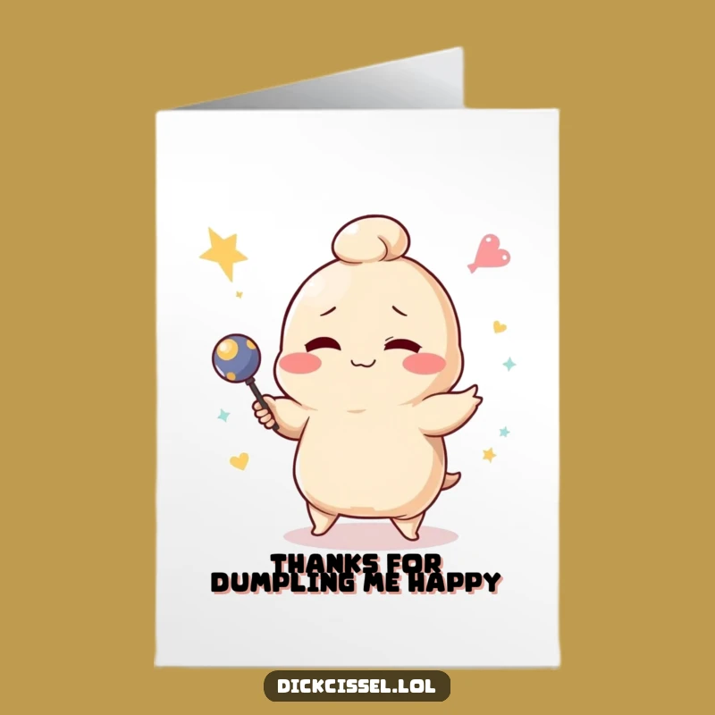 Free Printable Funny Dumpling Thank You Card - Juggling Thanks Downloadable Gift