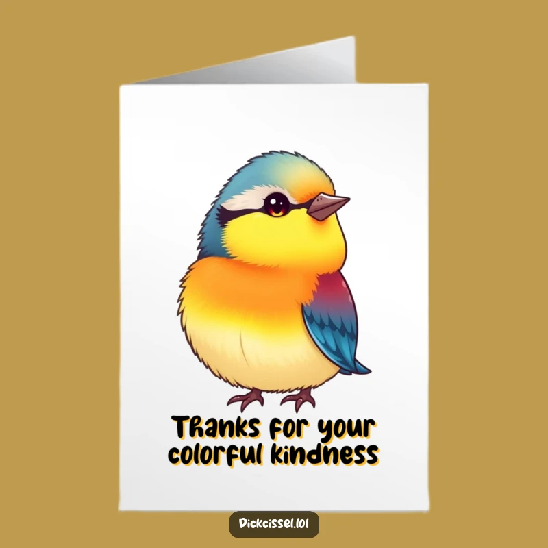 Free Printable Thank You Card: Curious Bird Gratitude, Funny Downloadable Gift
