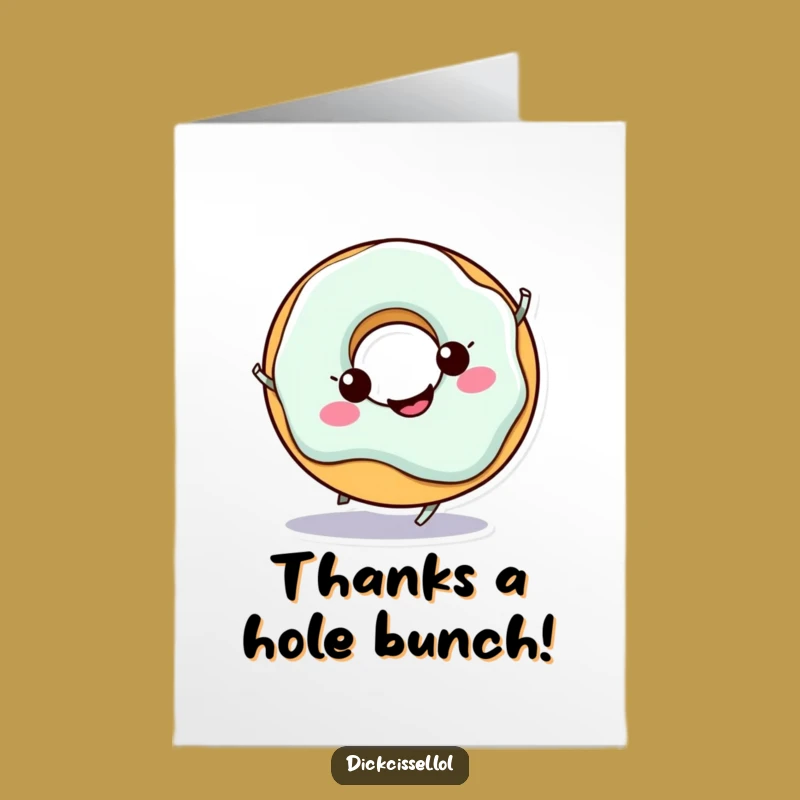 Free Printable Thank You Card: Doughnut Gratitude Funny Downloadable Gift