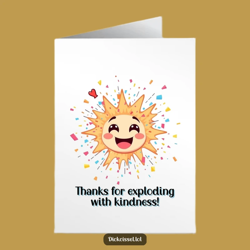 Free Printable Thank You Card: Explosive Confetti Gratitude, Humorous Downloadable Gift