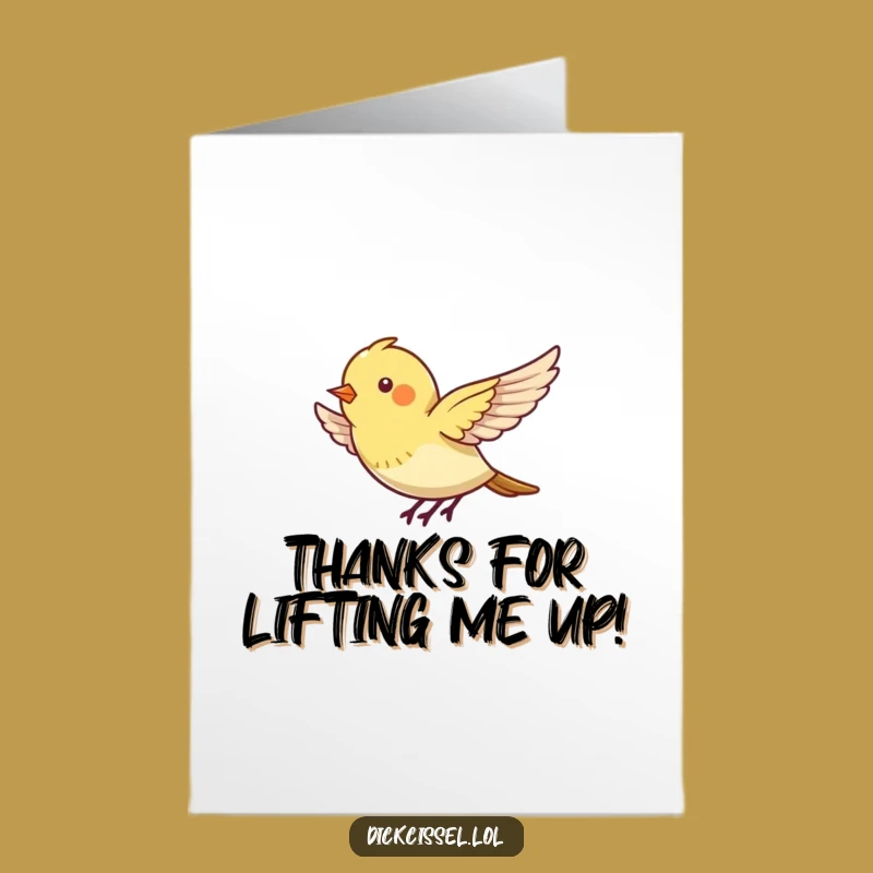 Free Printable Thank You Card: Hovering Bird, Funny Downloadable