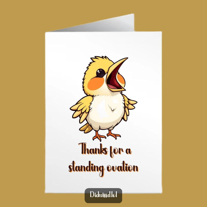 Free Printable Thank You Card: Opera Bird for a Funny, Expressive Downloadable Gift
