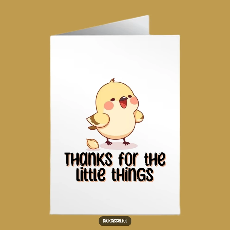 Free Printable Thank You Card: Pecking Bird for a Funny, Appreciative Downloadable Gift
