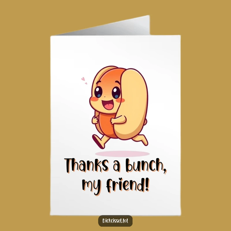 Cheerful Free Printable Thank You Card: Hot Dog Trot for Instant Thanks