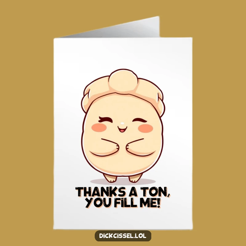 Loving Free Printable Thank You Card: Dumpling Hug for Instant Thanks