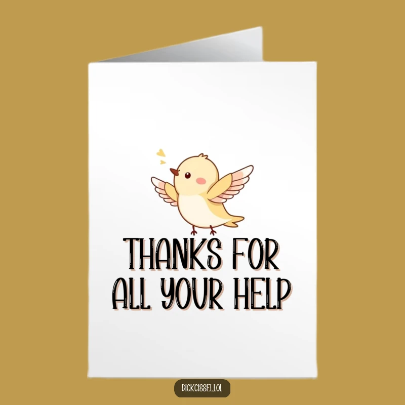 Free Printable Thank You Card: Chirping Bird for a Funny, Grateful Downloadable Gift