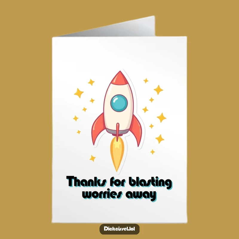 Free Printable Rocket Thank You Card: Blast Off Gratitude, Downloadable Funny Gift!