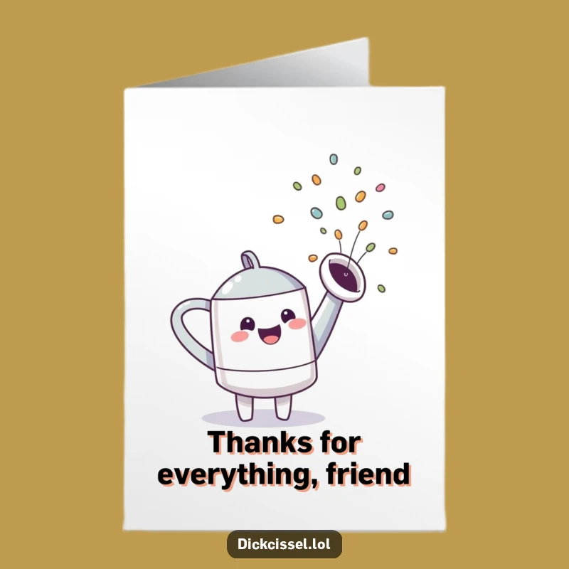 Free Printable Watering Can Thank You Card: Rainbow Spray, Funny Downloadable