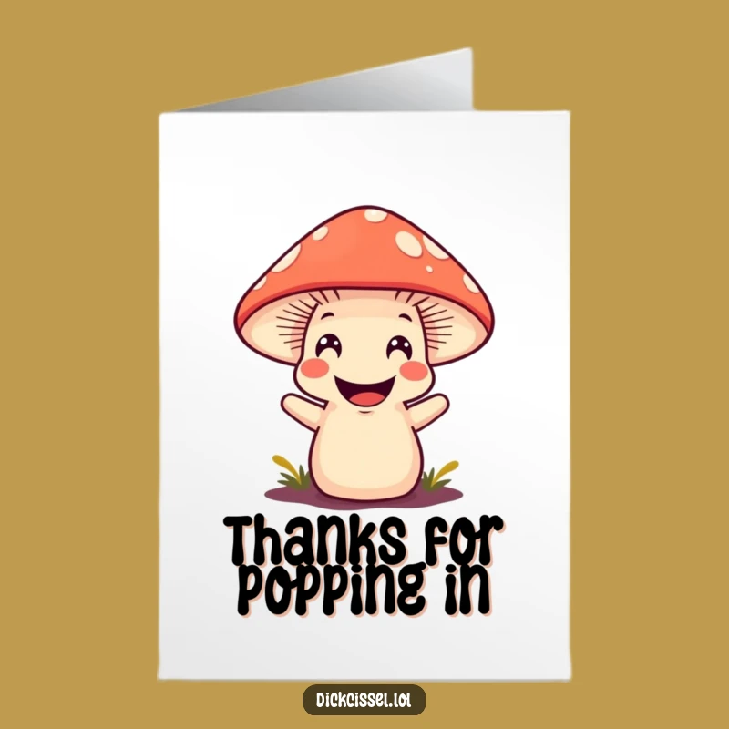 Free Printable Mushroom Thank You Card: Funny Grin, Surprising Downloadable