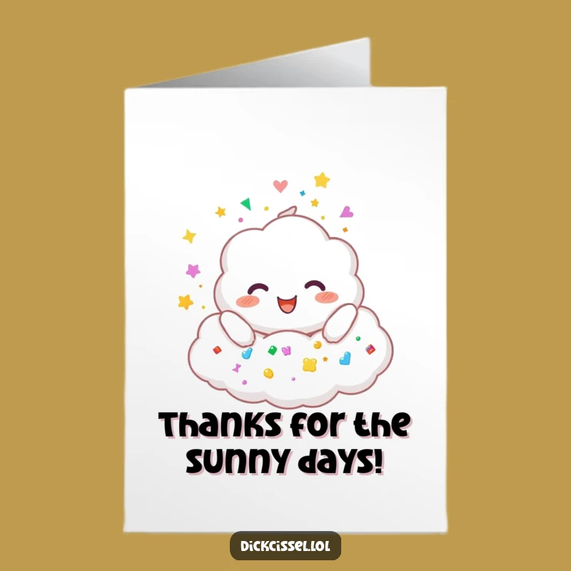 Free Printable Thank You Card: Funny Cloud Raining Stickers, DIY Downloadable Gift