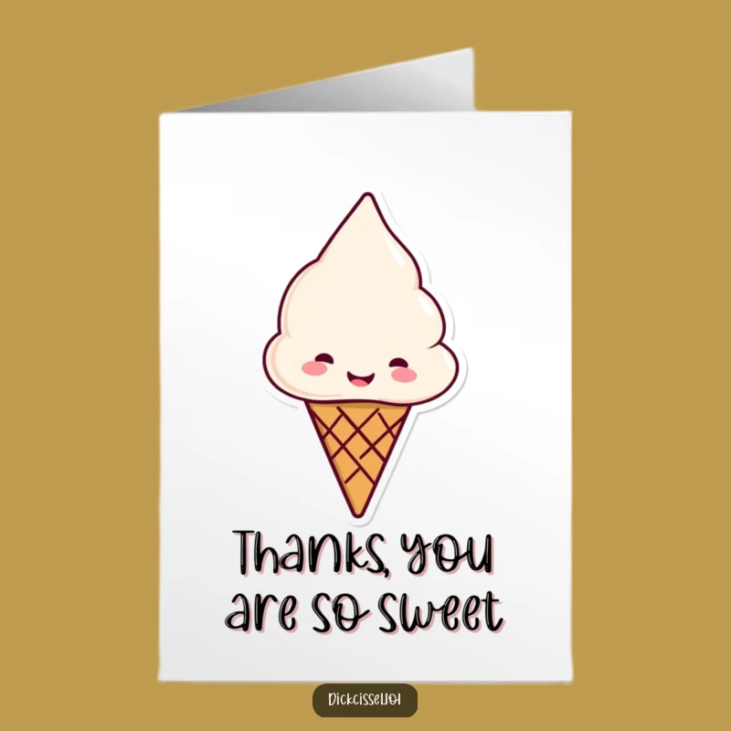 Free Printable Ice Cream Thank You Card: Sweet Appreciation, Downloadable Funny Gift!