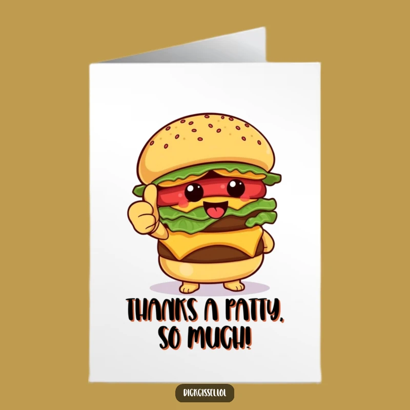 Yummy Free Printable Thank You Card: Burger Thumbs Up for Instant Thanks