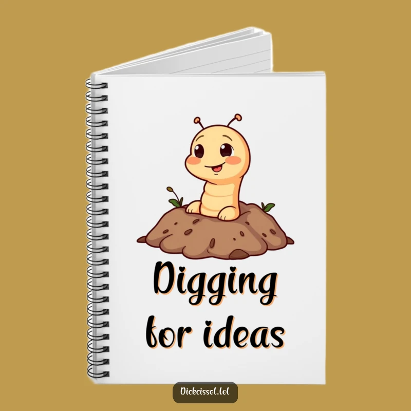 Funny Worm Soil Pop Notebook - Jot Down Ideas with Hilarious Garden Flair