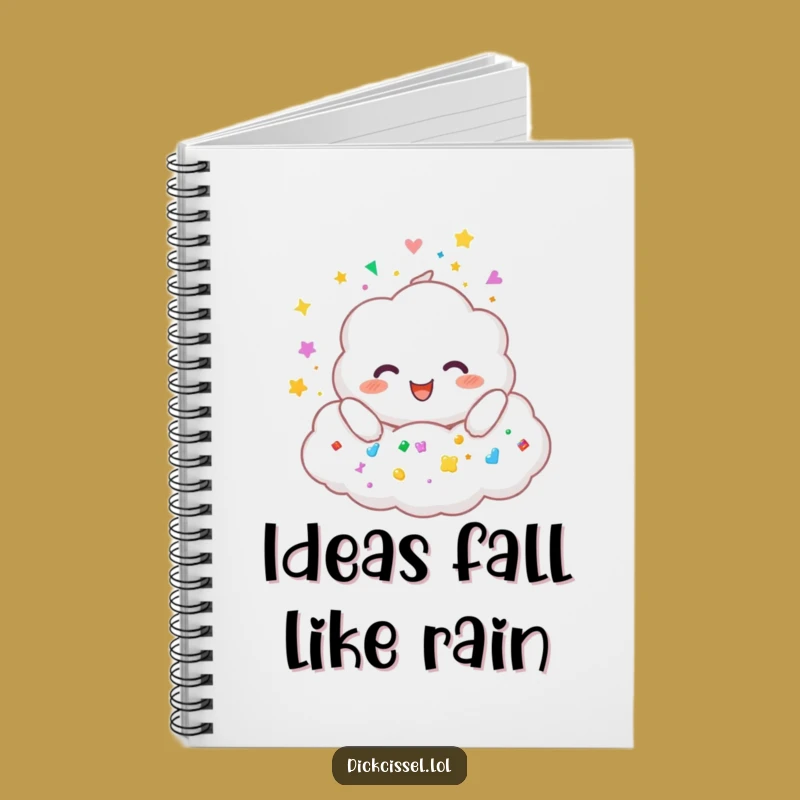 Funny Cloud Raining Stickers Notebook: Jot Down Ideas with Joyful Fun