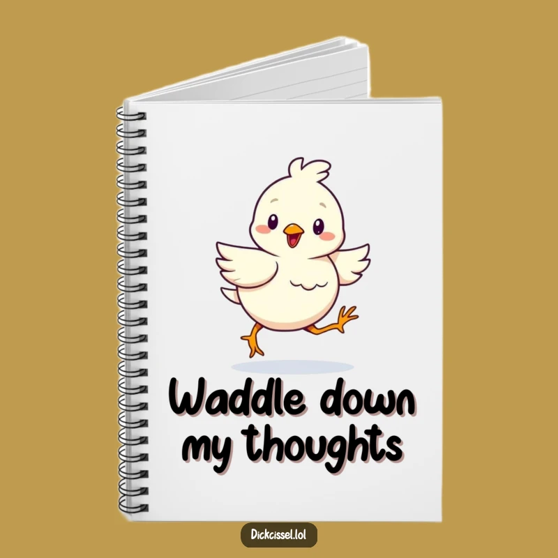Funny Determined Bird Notebook: Capture Your Goals with a Waddling Friend