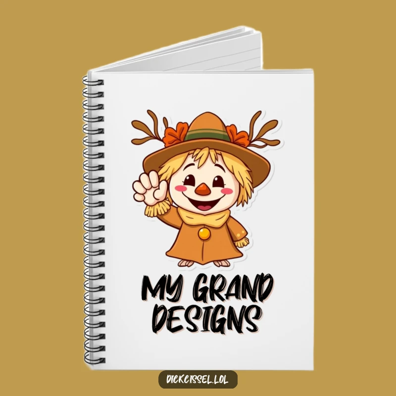 Funny Scarecrow Welcome Notebook - Jot Down Ideas with Hilarious Autumn Flair