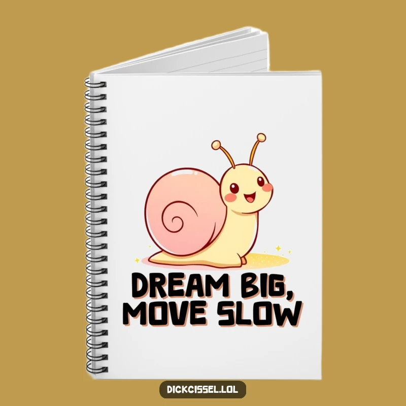 Funny Snail Sparkle Trail Notebook - Jot Down Ideas with Hilarious, Inspiring Flair