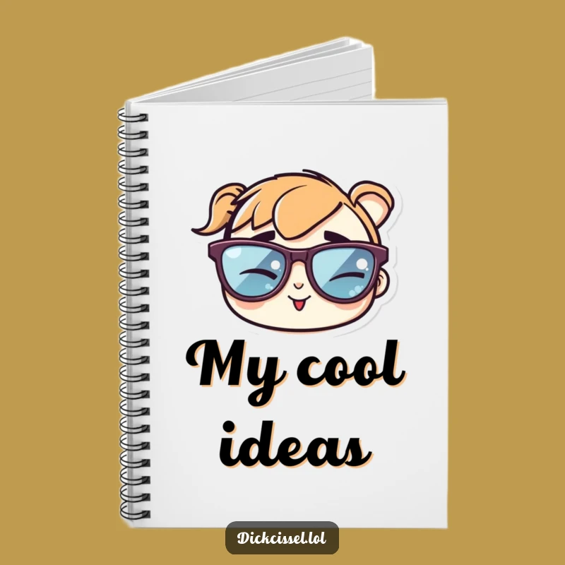 Funny Sunglasses Sticker Notebook: Jot Down Notes with Cheeky Coolness