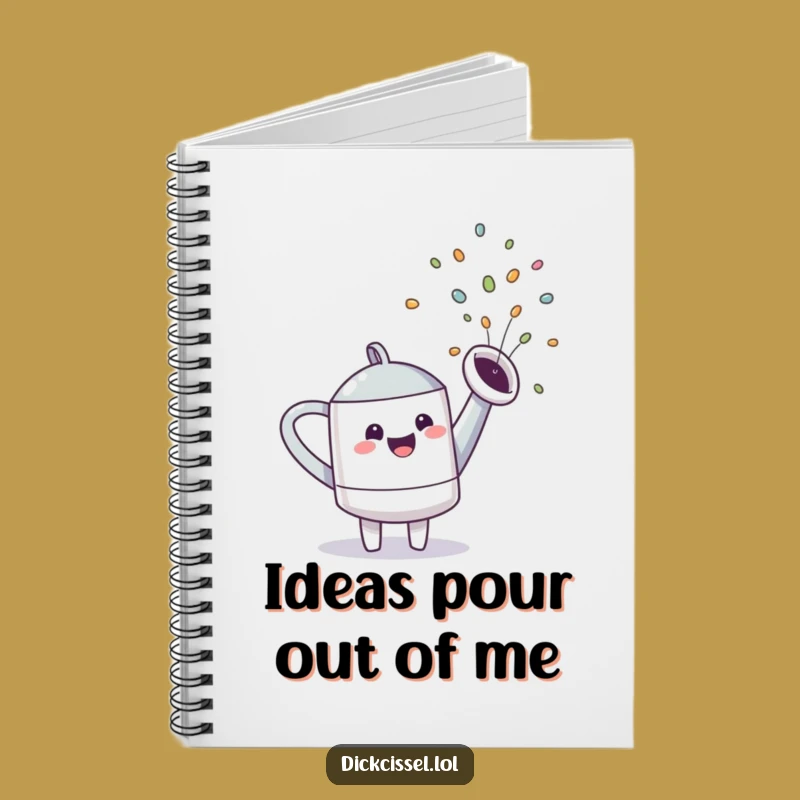 Funny Watering Can Rainbow Notebook - Gardener's Journal Gift