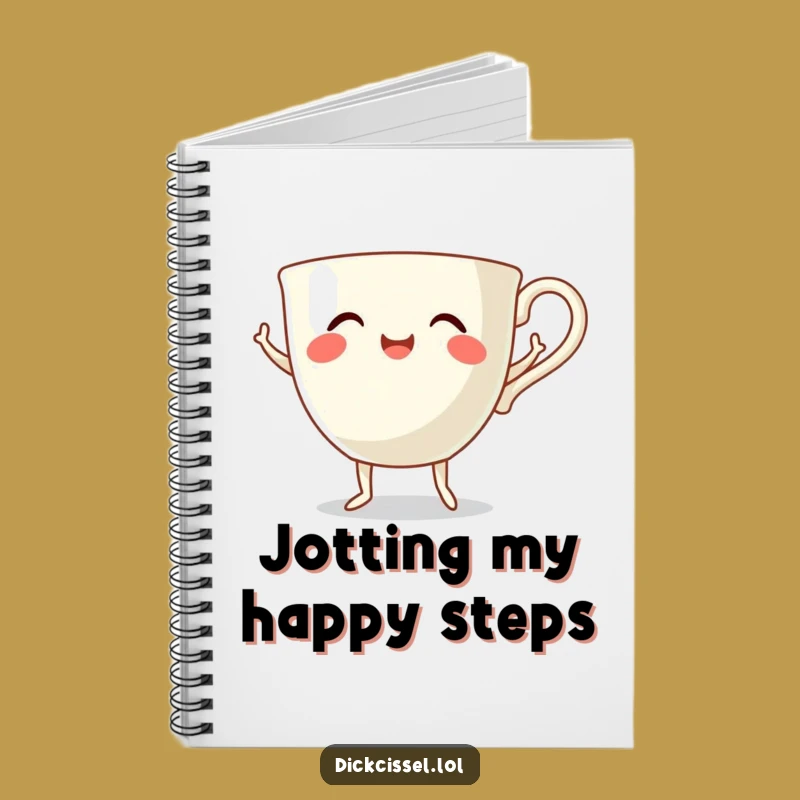 Funny Dancing Teacup Notebook - Jot Down Ideas with Joy, Great Funny Gift