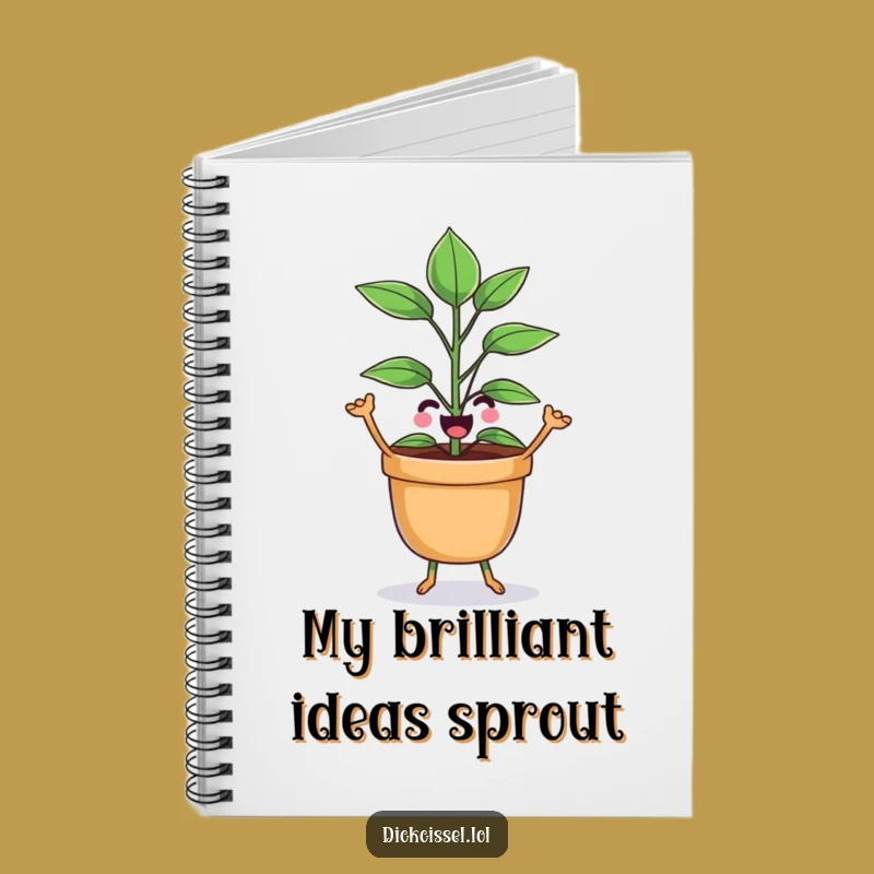 Funny Dancing Plant Notebook - Gardener's Creative Journal Gift