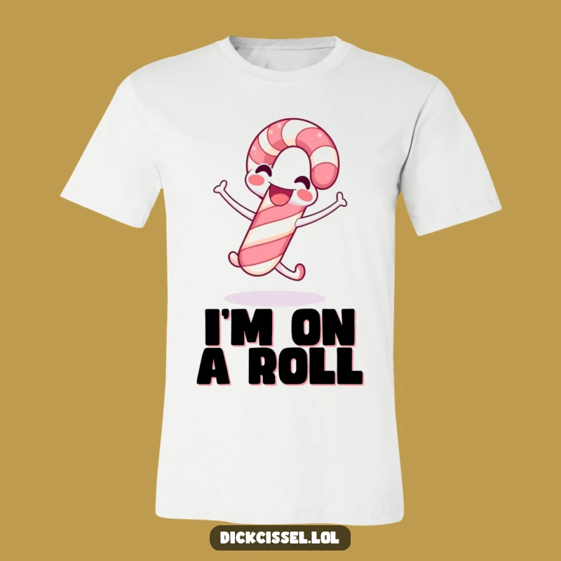 Funny Candy Cane Jump T-Shirt: Wear Your Holiday Spirit with Joyful Style