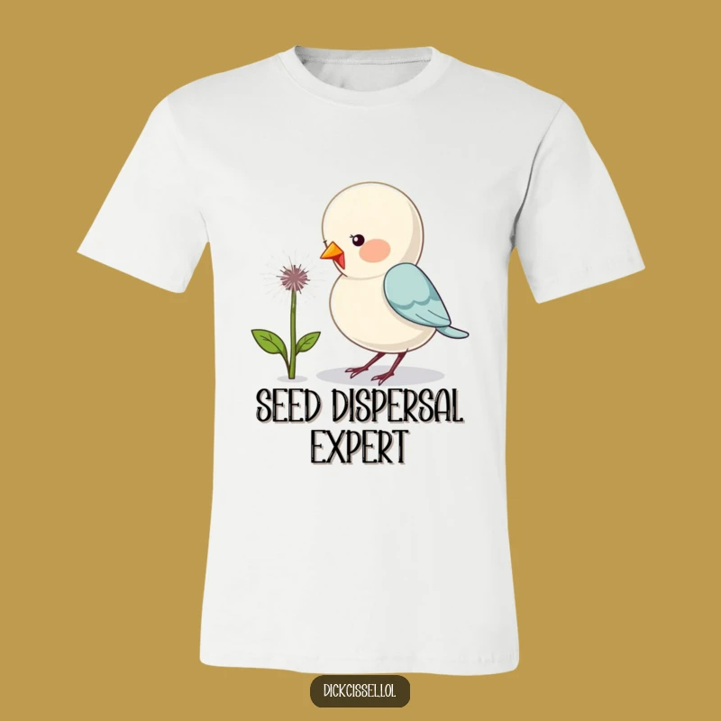 Funny Dandelion Bird T-Shirt: Cute Pecking Bird Tee, Hilarious Bird Lover Gift