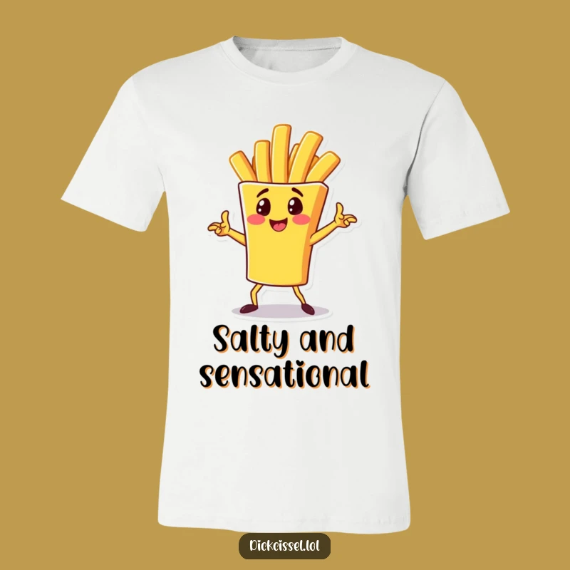 Funny French Fry Pose T-Shirt: Dynamic Spud Style, Ideal Funny Gift