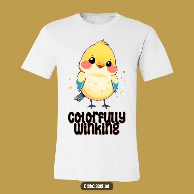 Funny Winking Dickcissel Tee: Bright Colorful Bird, Ideal Cheeky Funny Gift