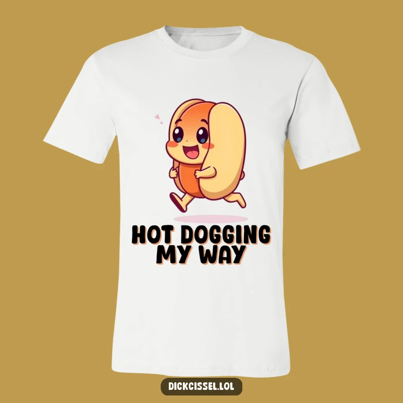 Funny Hot Dog Trot T-Shirt: Happy Wiener Dance, Ideal Funny Gift