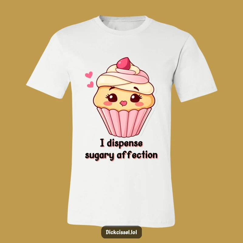 Funny Cupcake Kiss T-Shirt: Playful Frosting Love Blown, Ideal Funny Gift