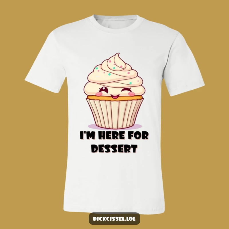 Funny Cupcake Wink T-Shirt: Wear Your Sweet Personality with Playful Style