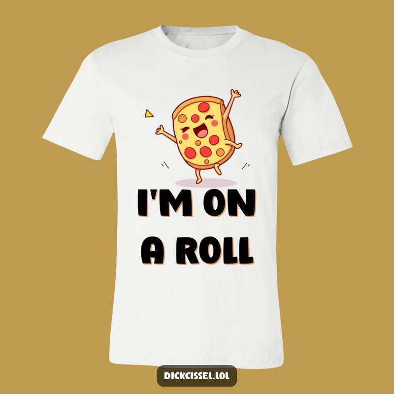 Funny Pizza Cartwheel T-Shirt - Wear Your Celebration with Delicious Style