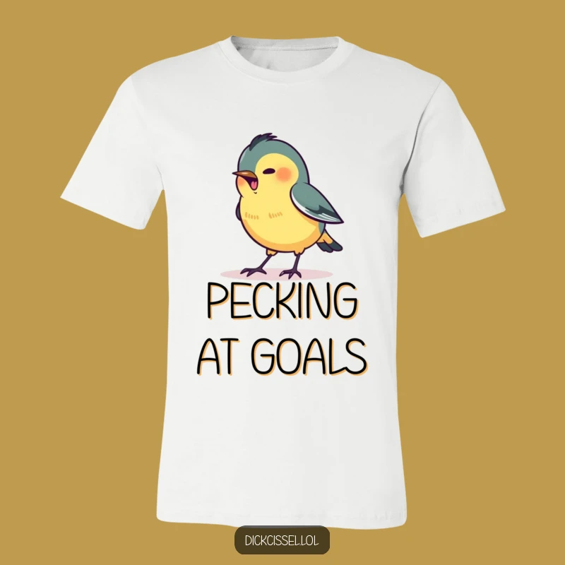 Funny Pecking Dickcissel Tee: Excited Bird Action, Ideal Driven Funny Gift