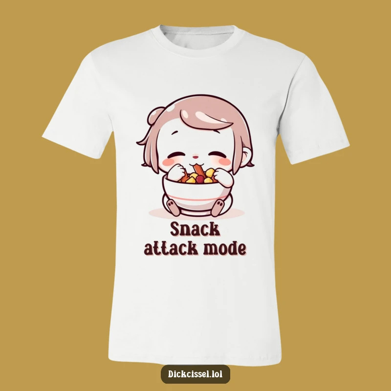 Funny Snack Eater T-Shirt: Stuffed Cheeks Design, Comfy Gift