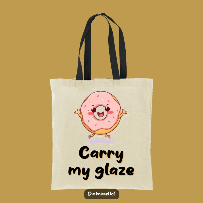 Funny Doughnut Jig Tote Bag: Carry Your Essentials with Sweet Style