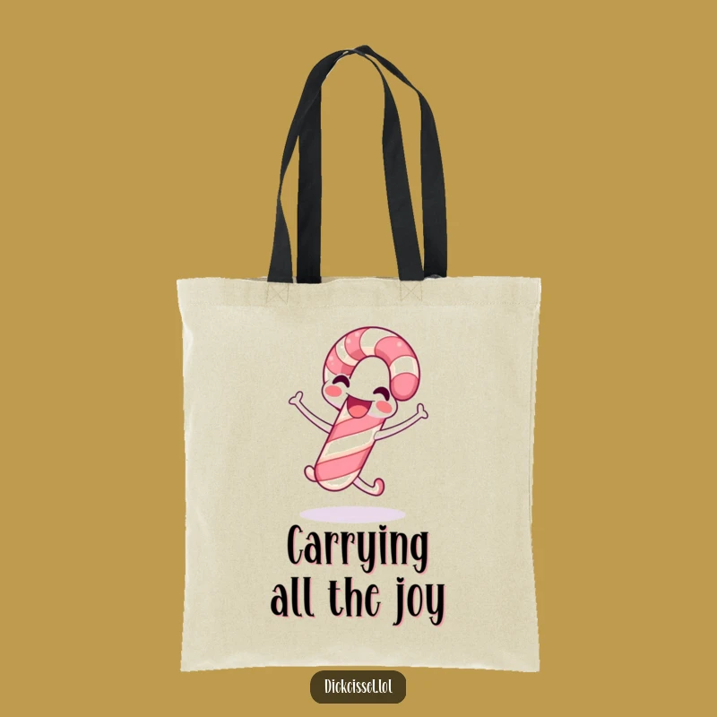 Funny Candy Cane Tote Bag: Carry Your Holiday Cheer Everywhere with Style
