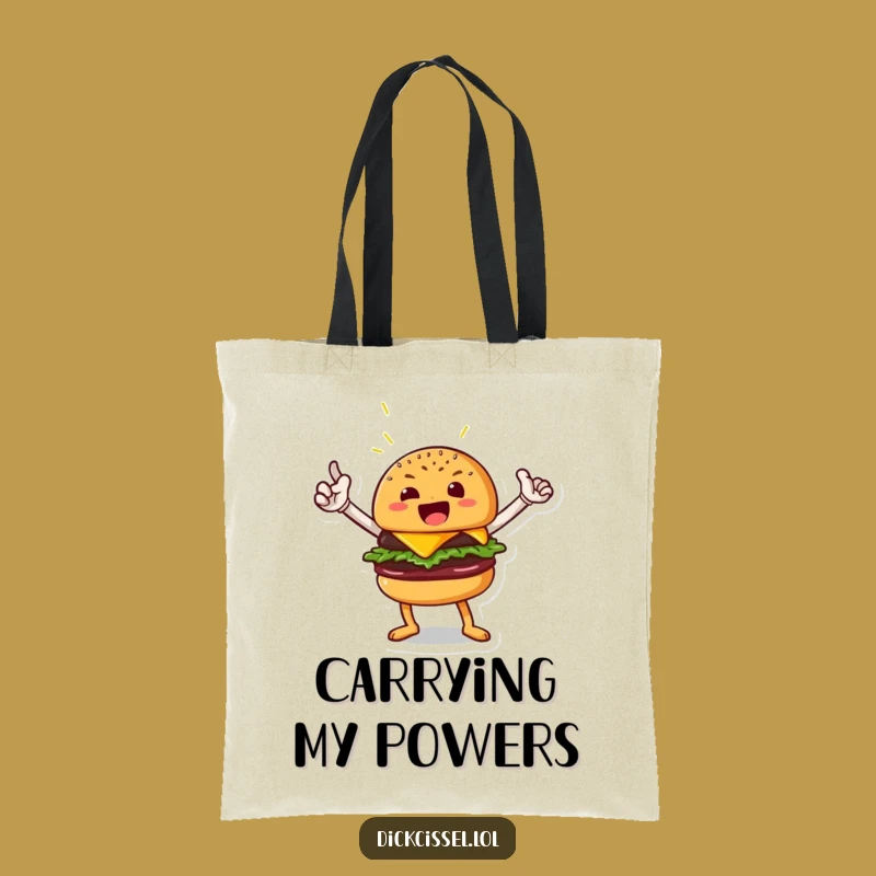 Funny Burger Hero Tote Bag: Carry Your Essentials with Gusto, Fun Funny Gift
