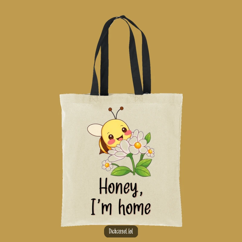Funny Bee Flower Buzz Tote Bag - Carry Your Essentials with Hilarious Garden Charm