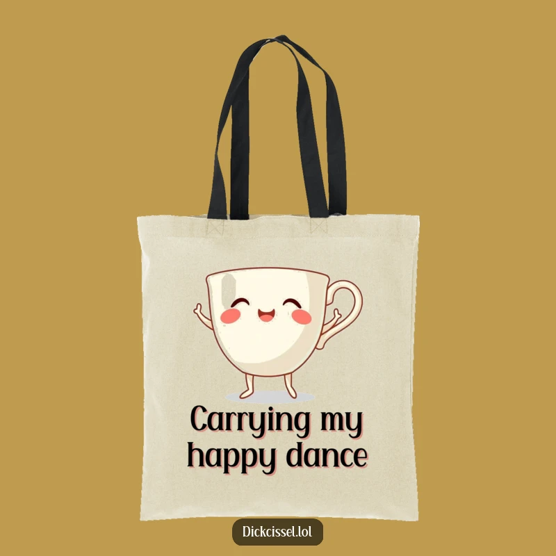 Funny Dancing Teacup Tote Bag - Spacious Carry-all, Adorable Funny Gift
