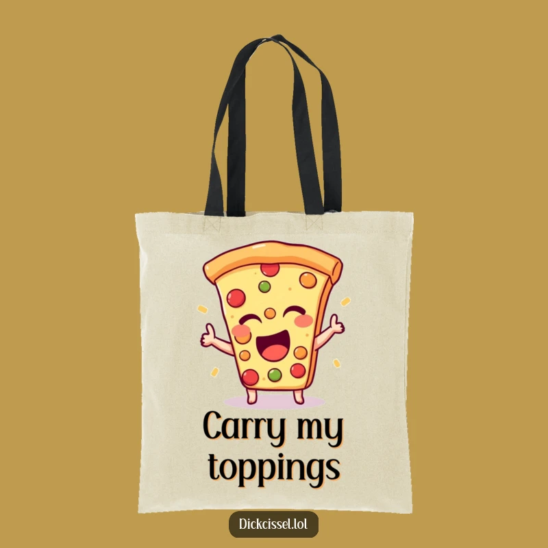 Funny Pizza Wink Tote Bag: Carry Your Essentials with Cheesy Flair