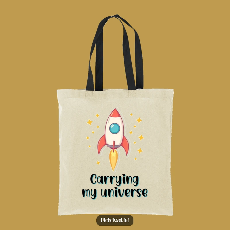 Funny Rocket Blast-Off Tote Bag: Carry Your Dreams to the Stars