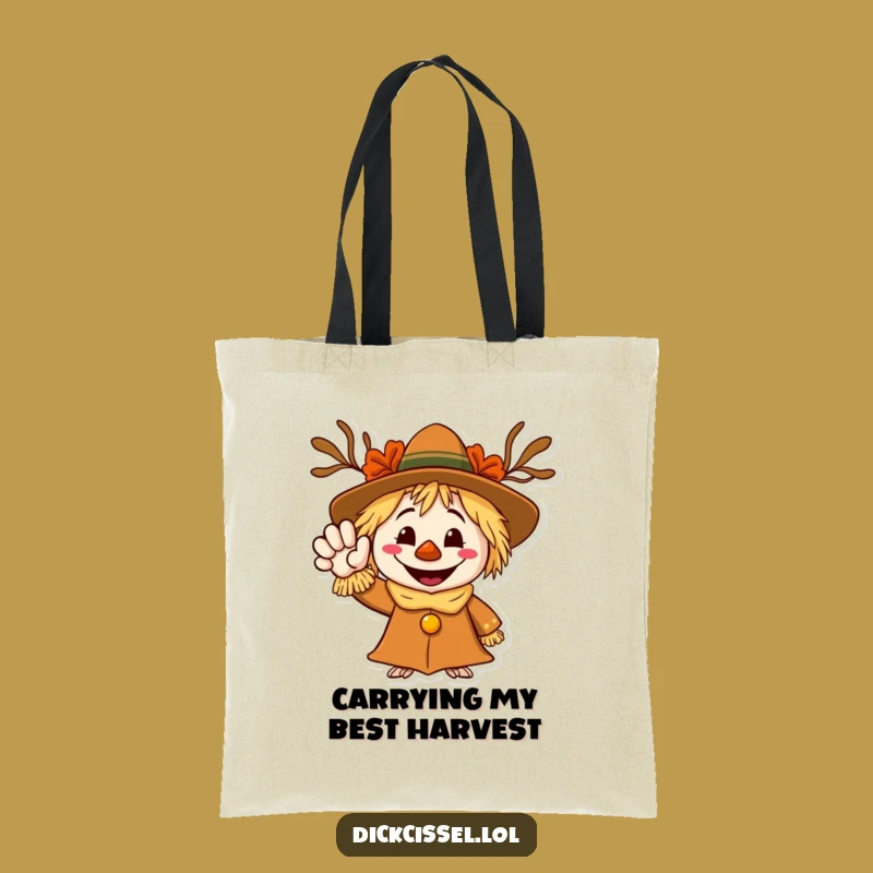 Funny Scarecrow Welcome Tote Bag - Carry Your Harvest with Hilarious Charm