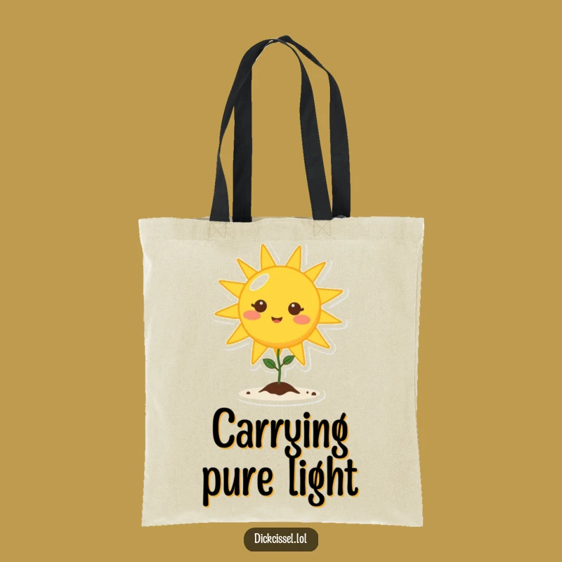 Funny Sun Seedling Tote Bag - Bright Garden Accessory Gift