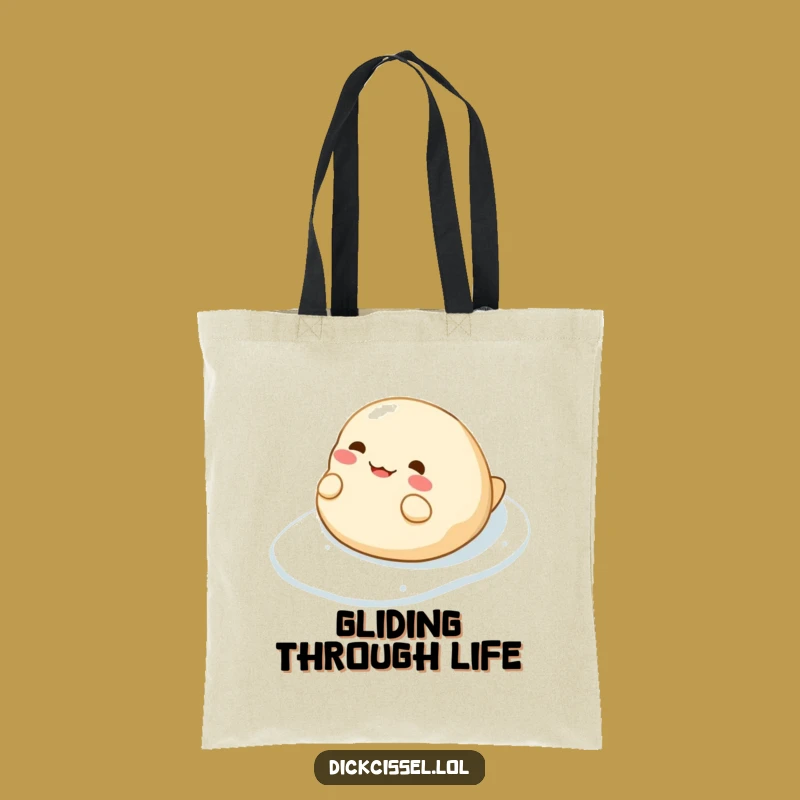 Funny Dumpling Slide Tote Bag: Cheerful Character Carry-All Gift