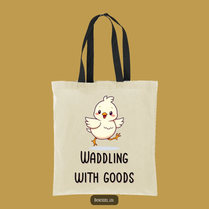 Funny Determined Bird Tote Bag: Carry Your Goals with a Smile