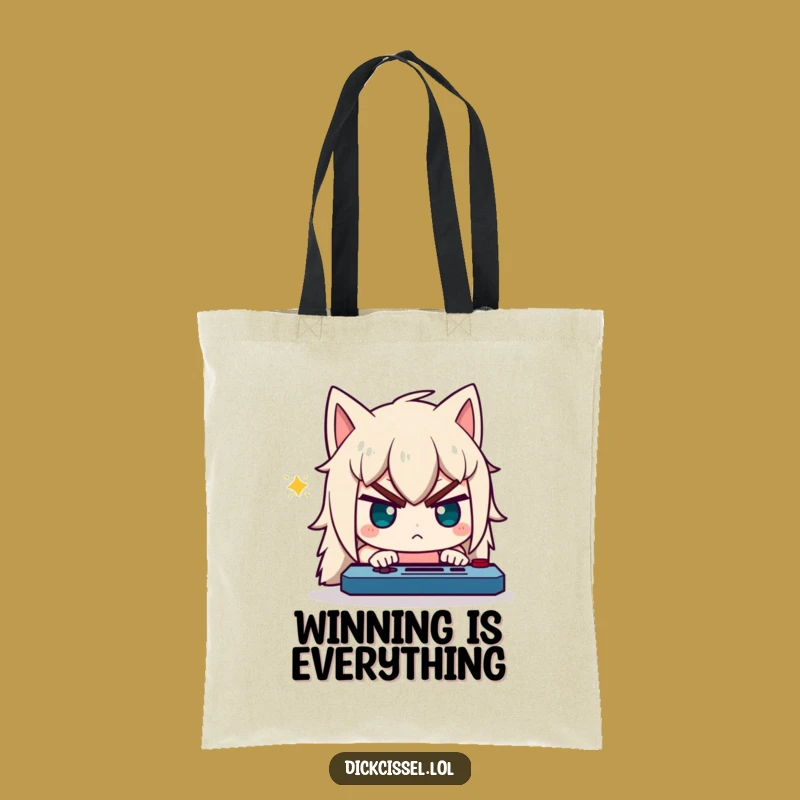 Funny Gamer Tote Bag: Determined Character Focused - Carry Your Gear Hilariously!